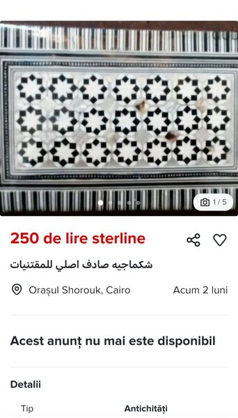 Cutie de bijuterii cu fildes si pietre semipretioase